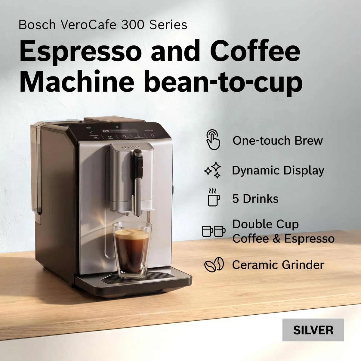 Bosch 300 Series espresso machine, view 2