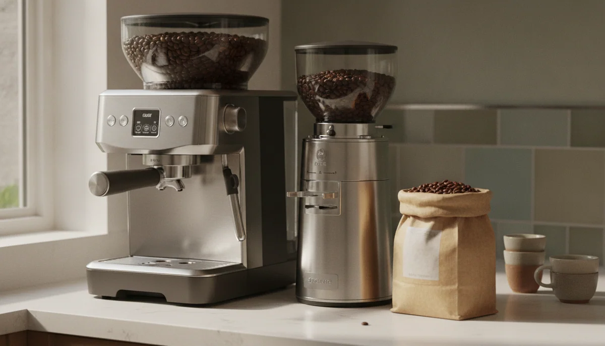 The built-in grinder is the right idea, and usually the wrong grinder