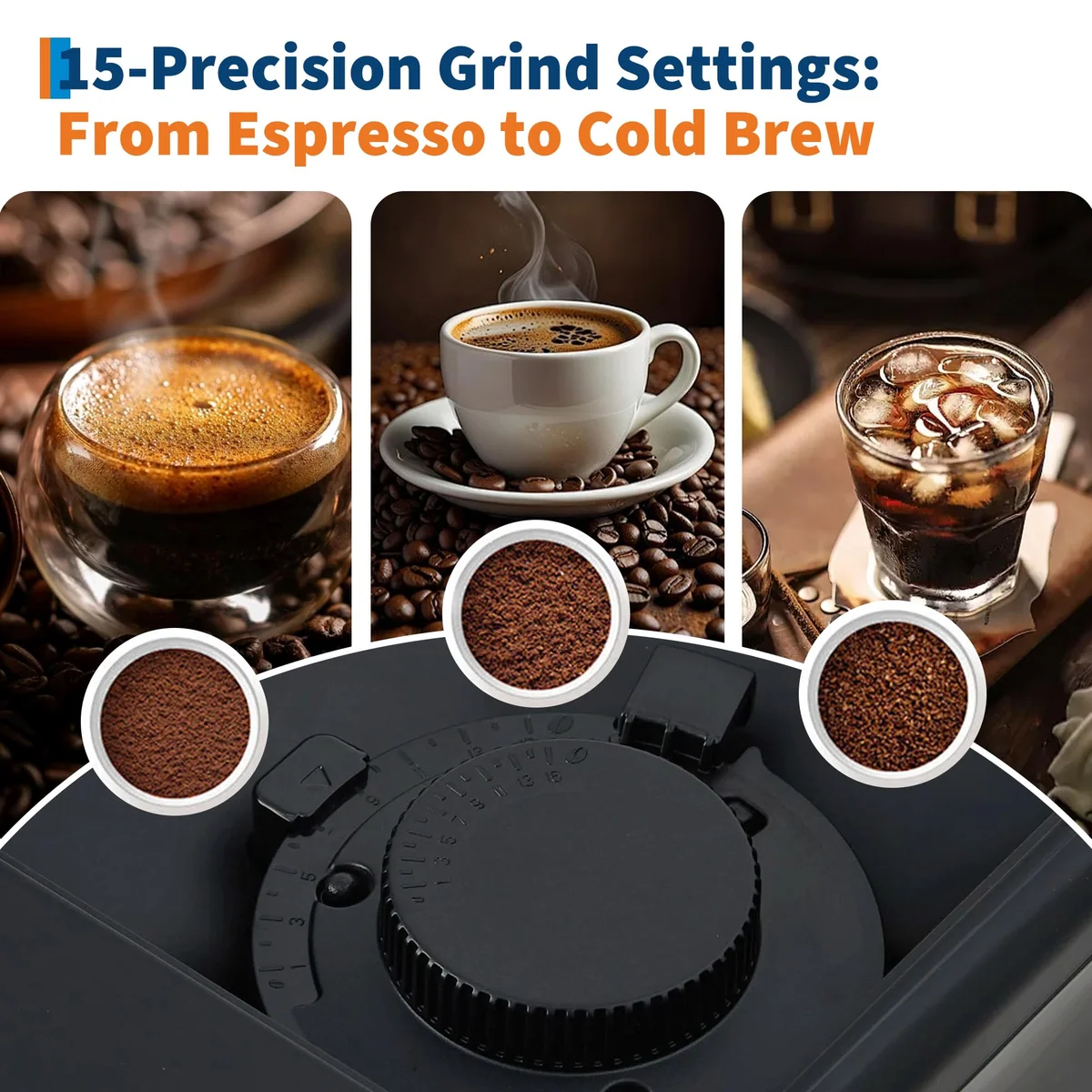 Garvee espresso machine, view 3