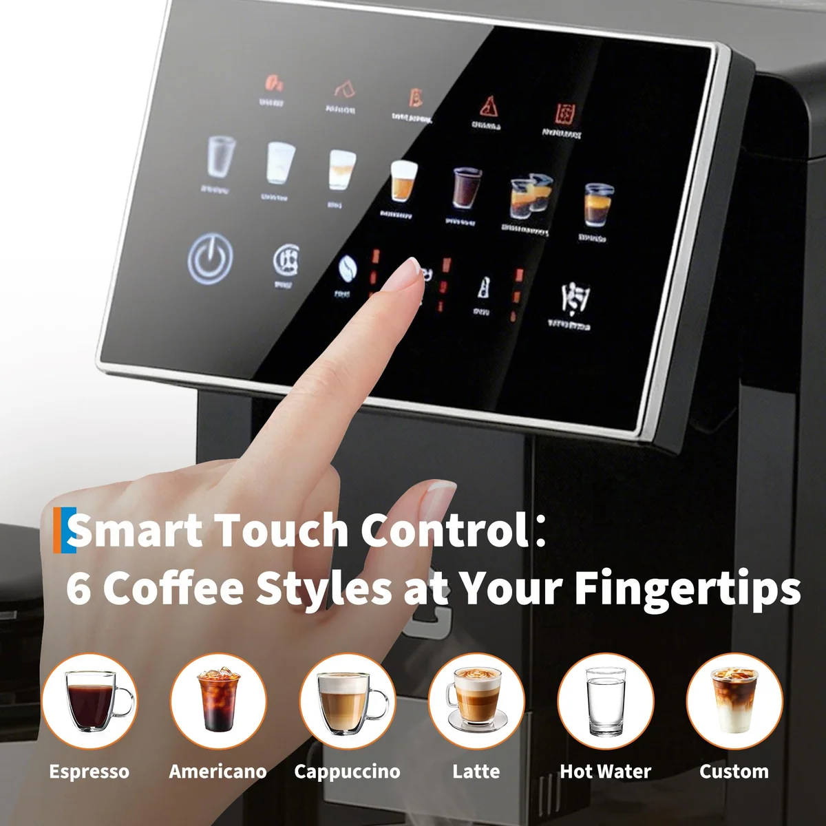 Garvee espresso machine, view 4