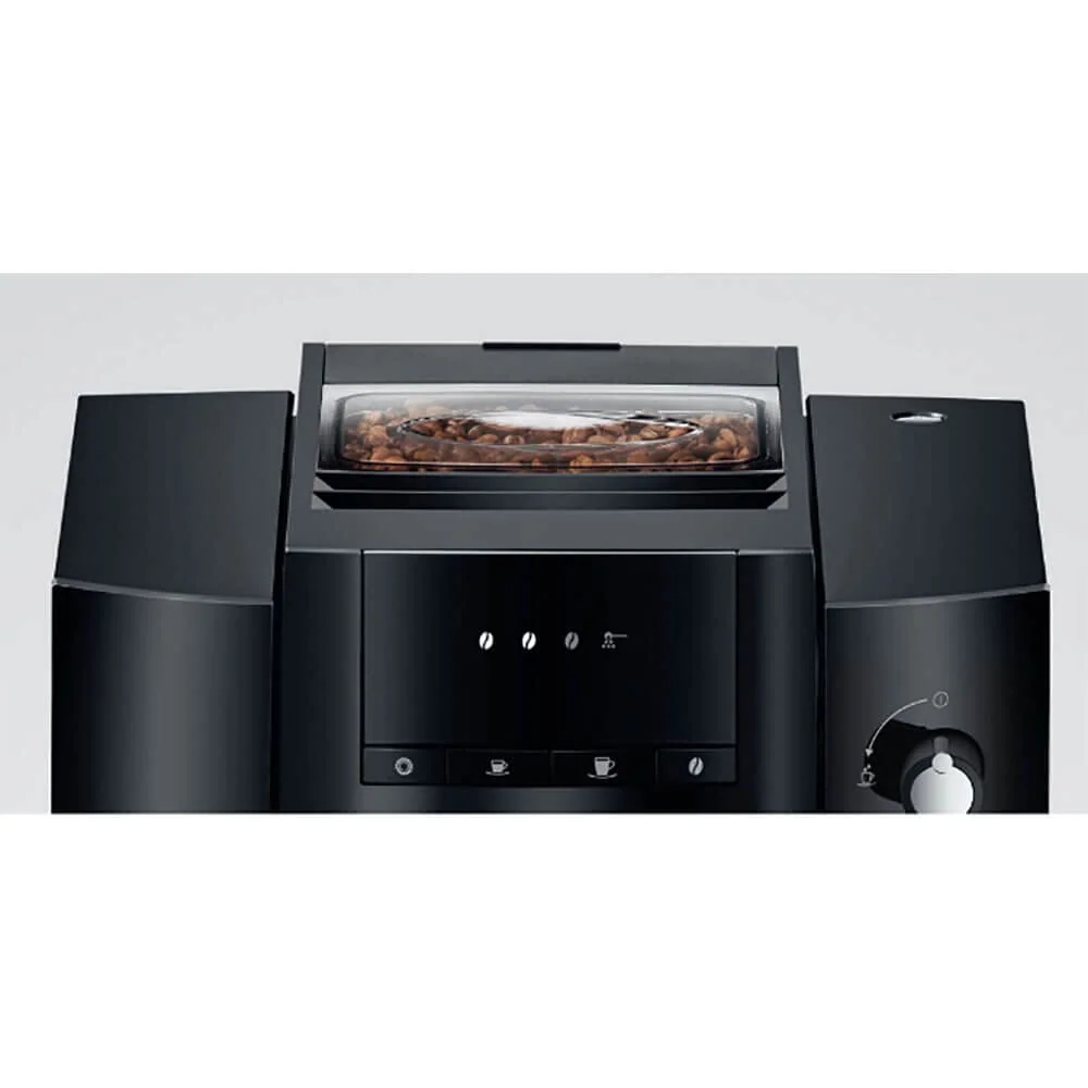 Jura E4 Piano Black Automatic Coffee Machine rear view