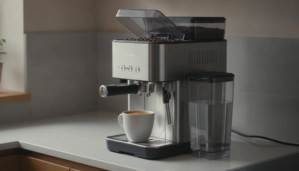 The difference between a super-automatic and a semi-automatic is whether you ever touch the coffee